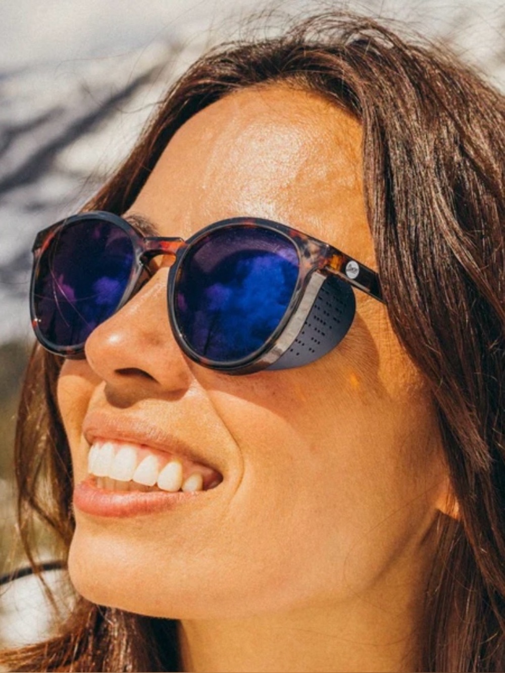 Sunskis - Tera Sunglasses in Tortoise Indigo - Side Shields